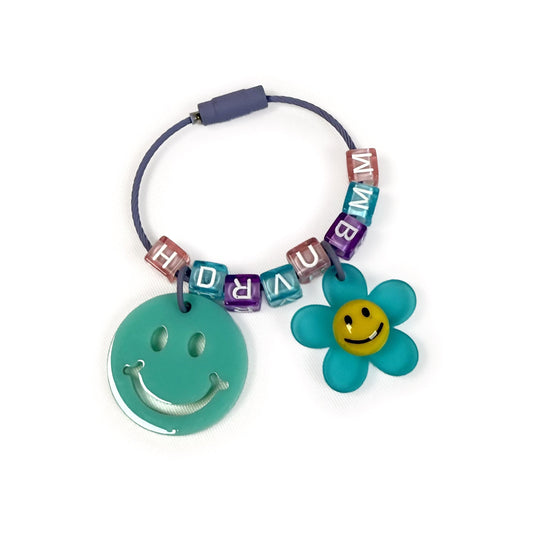 Smiley alphabet keychain
