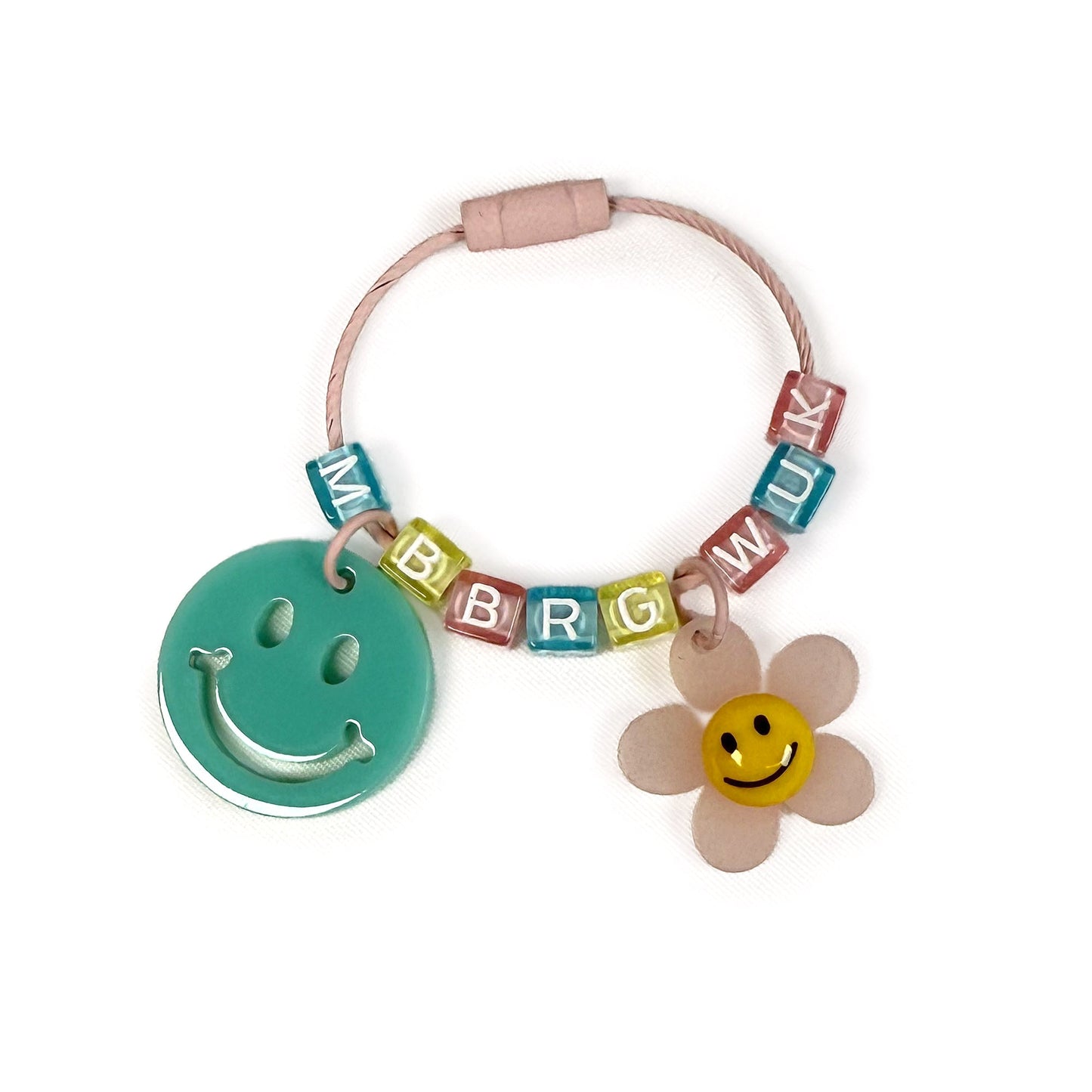 Smiley alphabet keychain